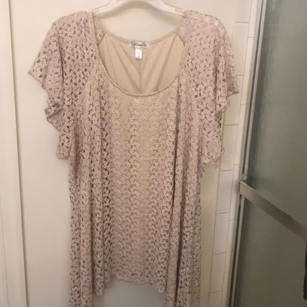 Lace short sleeve shirt